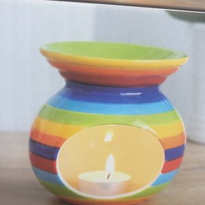 Rainbow tea light burner