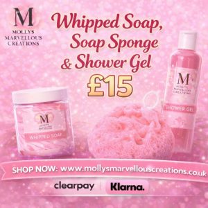 Whipped soap , soap sponge & shower gel