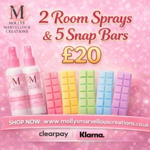 2 room sprays & 5 snap bars 😳