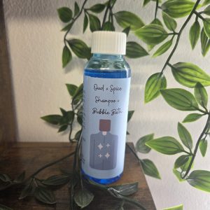 oud + spice in shampoo + bubble bath